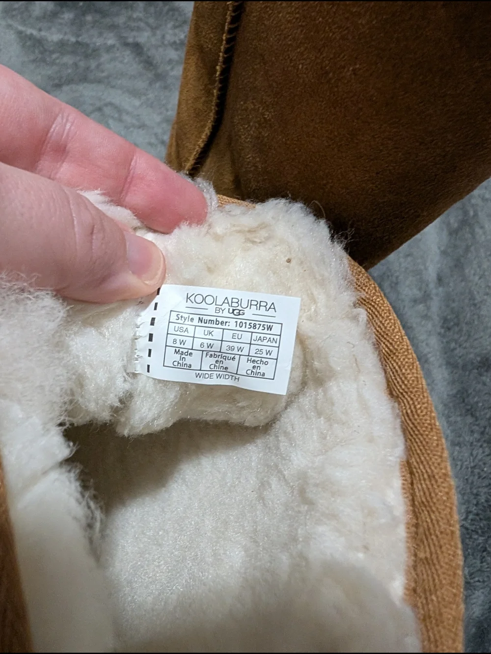 Koolaburra Chestnut Suede Shearling Mid-Calf Boots